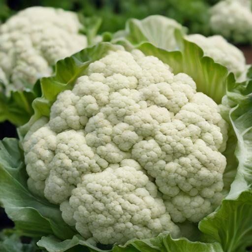 Snowball Y Improved Cauliflower Growing In Vegetable Garden