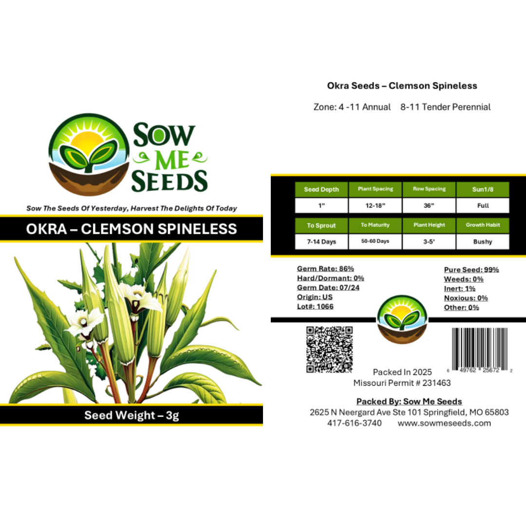 Okra Seeds – Clemson Spineless 80