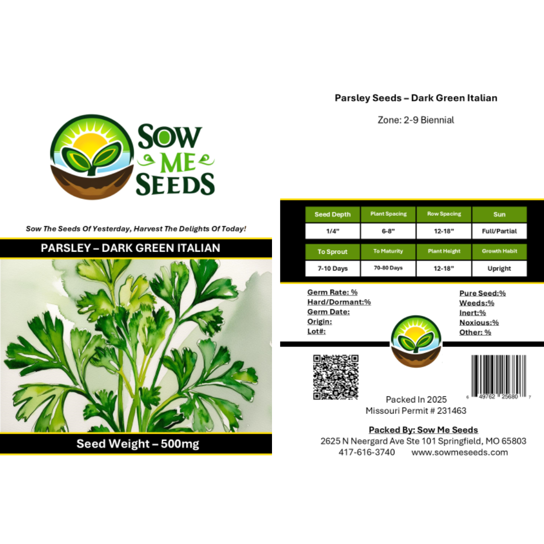 Parsley Seeds – Dark Green Italian Flat Leaf