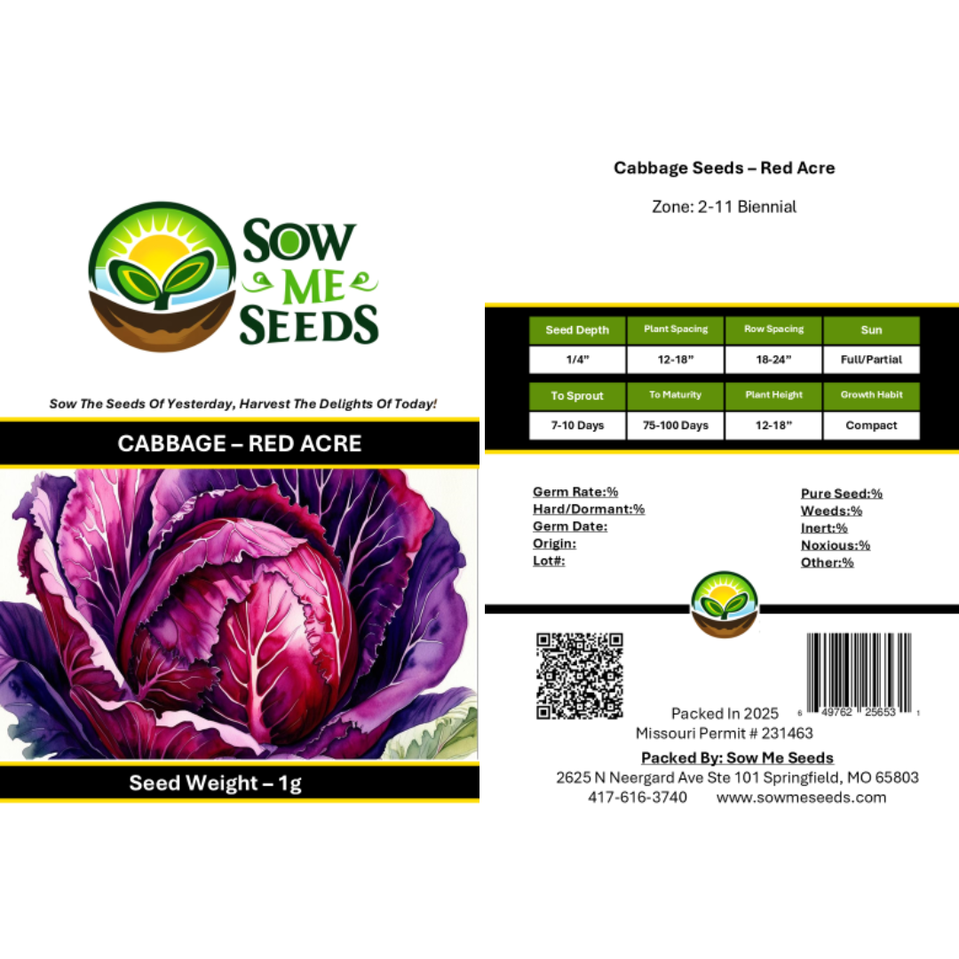 Cabbage Seeds – Red Acre