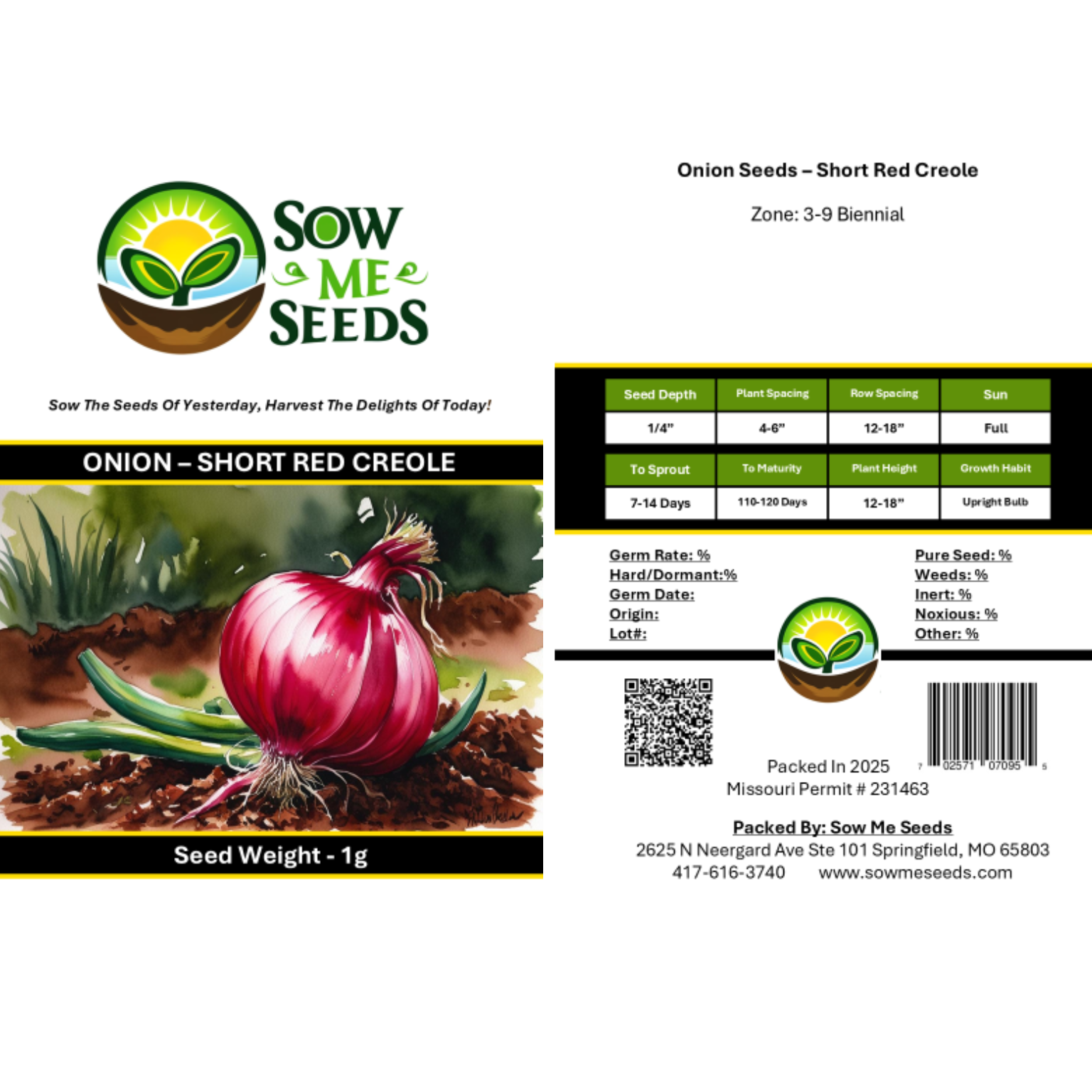 Onion Seeds – Short Red Creole