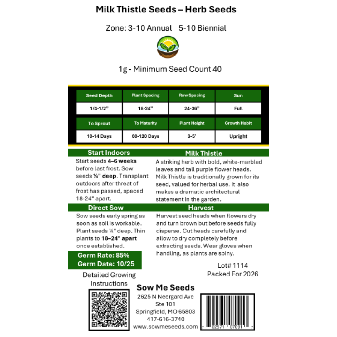Milk Thistle Herb Seeds