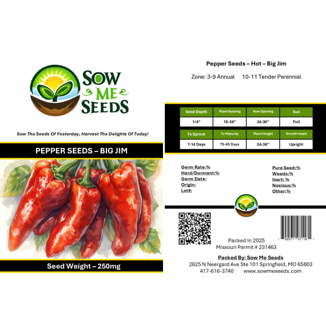 Pepper Seeds - Hot - Big Jim