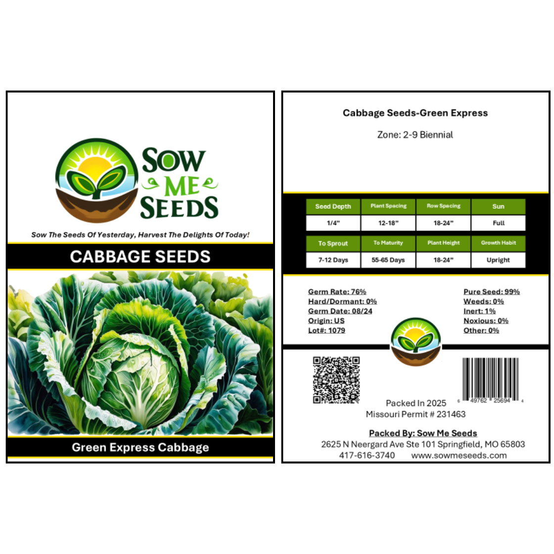 Green Express Cabbage – Heirloom Vegetable Garden Seeds